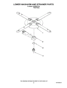 11 - Lower Washarm And Strainer Parts parts for Kitchenaid Dishwasher KUDS50FVPA2 from AppliancePartsPros.com