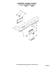 02 - Control Panel Parts parts for Kitchenaid Dishwasher KUDL03IVBL2 from AppliancePartsPros.com