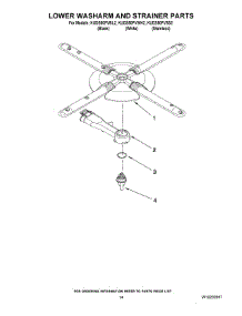11 - Lower Washarm And Strainer Parts parts for Kitchenaid Dishwasher KUDS50FVSS2 from AppliancePartsPros.com