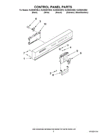 02 - Control Panel Parts parts for Kitchenaid Dishwasher KUDS30IVBL2 from AppliancePartsPros.com