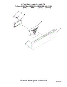 02 - Control Panel Parts parts for Kitchenaid Dishwasher KUDS40FVWH2 from AppliancePartsPros.com