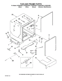 05 - Tub And Frame Parts parts for Kitchenaid Dishwasher KUDS30IVSS2 from AppliancePartsPros.com