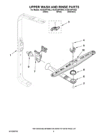 07 - Upper Wash And Rinse Parts parts for Kitchenaid Dishwasher KUDC20FVWH2 from AppliancePartsPros.com
