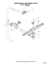 07 - Upper Wash And Rinse Parts parts for Kitchenaid Dishwasher KUDC03FVSS2 from AppliancePartsPros.com