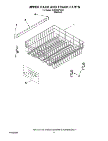 09 - Upper Rack And Track Parts parts for Kitchenaid Dishwasher KUDC03FVSS2 from AppliancePartsPros.com