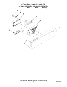 02 - Control Panel Parts parts for Kitchenaid Dishwasher KUDC20CVSS2 from AppliancePartsPros.com