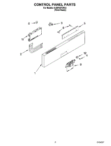 02 - Control Panel Parts parts for Kitchenaid Dishwasher KUDP02FSPA3 from AppliancePartsPros.com