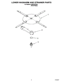 04 - Lower Washarm And Strainer Parts parts for Kitchenaid Dishwasher KUDP02FSPA3 from AppliancePartsPros.com