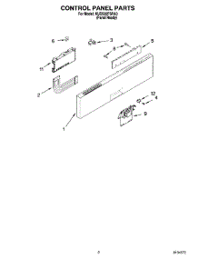 02 - Control Panel Parts parts for Kitchenaid Dishwasher KUDS02FSPA3 from AppliancePartsPros.com