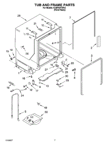 07 - Tub And Frame Parts parts for Kitchenaid Dishwasher KUDP02FSPA3 from AppliancePartsPros.com