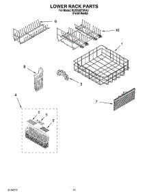 12 - Lower Rack Parts, Optional Parts (Not Included) parts for Kitchenaid Dishwasher KUDS02FSPA3 from AppliancePartsPros.com