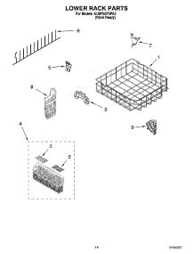 11 - Lower Rack Parts, Optional Parts (Not Included) parts for Kitchenaid Dishwasher KUDP02FSPA3 from AppliancePartsPros.com