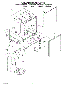 07 - Tub And Frame Parts parts for Kitchenaid Dishwasher KUDP02IRBL3 from AppliancePartsPros.com