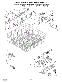 09 - Upper Rack And Track Parts parts for Kitchenaid Dishwasher KUDP02IRBL3 from AppliancePartsPros.com