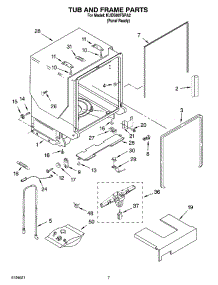 07 - Tub And Frame Parts parts for Kitchenaid Dishwasher KUDS02FSPA2 from AppliancePartsPros.com