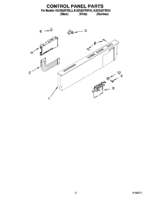 02 - Control Panel Parts parts for Kitchenaid Dishwasher KUDS02FRWH3 from AppliancePartsPros.com