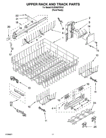 09 - Upper Rack And Track Parts parts for Kitchenaid Dishwasher KUDS02FSPA2 from AppliancePartsPros.com