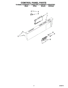 02 - Control Panel Parts parts for Kitchenaid Dishwasher KUDS03FSSS3 from AppliancePartsPros.com