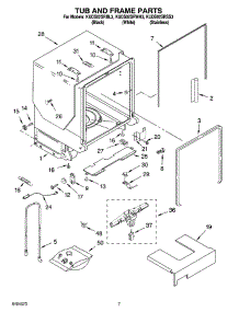 07 - Tub And Frame Parts parts for Kitchenaid Dishwasher KUDS02SRBL3 from AppliancePartsPros.com