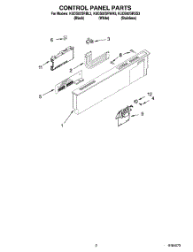 02 - Control Panel Parts parts for Kitchenaid Dishwasher KUDS02SRWH3 from AppliancePartsPros.com