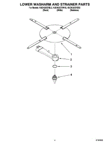 04 - Lower Washarm And Strainer Parts parts for Kitchenaid Dishwasher KUDK02CRWH3 from AppliancePartsPros.com