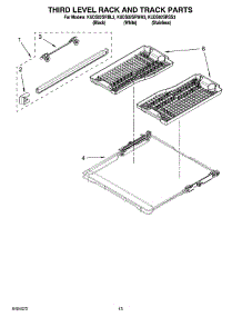 10 - Third Level Rack And Track Parts parts for Kitchenaid Dishwasher KUDS02SRBL3 from AppliancePartsPros.com