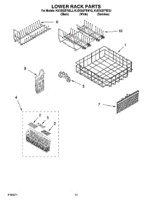 12 - Lower Rack Parts, Optional Parts (Not Included) parts for Kitchenaid Dishwasher KUDS02FRBL3 from AppliancePartsPros.com
