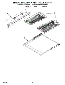10 - Third Level Rack And Track Parts parts for Kitchenaid Dishwasher KUDW02FRSS3 from AppliancePartsPros.com