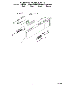 02 - Control Panel Parts parts for Kitchenaid Dishwasher KUDP02SRWH3 from AppliancePartsPros.com