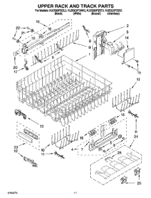 09 - Upper Rack And Track Parts parts for Kitchenaid Dishwasher KUDS03FSWH3 from AppliancePartsPros.com