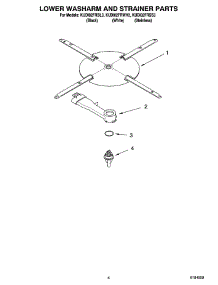 04 - Lower Washarm And Strainer Parts parts for Kitchenaid Dishwasher KUDI02FRBL3 from AppliancePartsPros.com