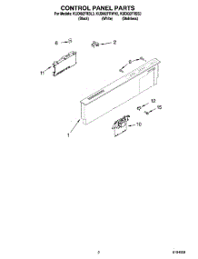 02 - Control Panel Parts parts for Kitchenaid Dishwasher KUDI02FRSS3 from AppliancePartsPros.com