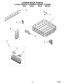 11 - Lower Rack Parts, Optional Parts (Not Included) parts for Kitchenaid Dishwasher KUDP02IRBS3 from AppliancePartsPros.com