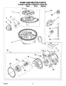 08 - Pump And Motor Parts parts for Kitchenaid Dishwasher KUDI02FRWH3 from AppliancePartsPros.com