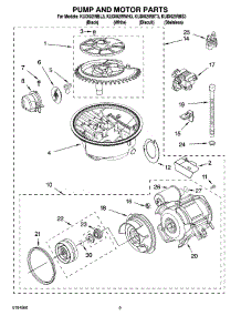 08 - Pump And Motor Parts parts for Kitchenaid Dishwasher KUDI02IRWH3 from AppliancePartsPros.com
