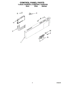 02 - Control Panel Parts parts for Kitchenaid Dishwasher KUDR02FSWH3 from AppliancePartsPros.com