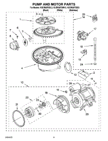 08 - Pump And Motor Parts parts for Kitchenaid Dishwasher KUDR02FSWH3 from AppliancePartsPros.com