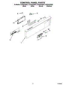 02 - Control Panel Parts parts for Kitchenaid Dishwasher KUDP02CRWH3 from AppliancePartsPros.com