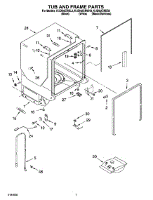 07 - Tub And Frame Parts parts for Kitchenaid Dishwasher KUDI02CRBS3 from AppliancePartsPros.com