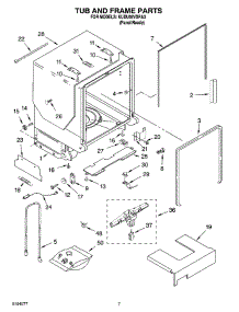 07 - Tub And Frame Parts parts for Kitchenaid Dishwasher KUDU02VSPA3 from AppliancePartsPros.com