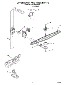 11 - Upper Wash And Rinse Parts parts for Kitchenaid Dishwasher KUDU02VSPA3 from AppliancePartsPros.com
