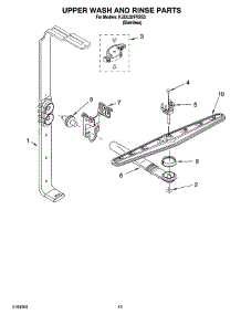 10 - Upper Wash And Rinse Parts parts for Kitchenaid Dishwasher KUDL02FRSS3 from AppliancePartsPros.com