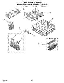 12 - Lower Rack Parts, Optional Parts (Not Included) parts for Kitchenaid Dishwasher KUDW02FRBL3 from AppliancePartsPros.com