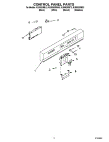 02 - Control Panel Parts parts for Kitchenaid Dishwasher KUDI02IRBT3 from AppliancePartsPros.com