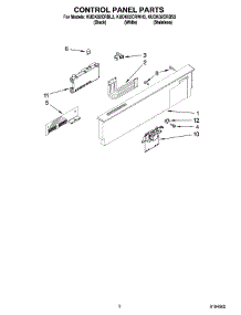 02 - Control Panel Parts parts for Kitchenaid Dishwasher KUDK02CRBL3 from AppliancePartsPros.com