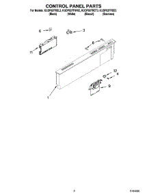 02 - Control Panel Parts parts for Kitchenaid Dishwasher KUDP02FRSS3 from AppliancePartsPros.com