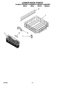 11 - Lower Rack Parts, Optional Parts (Not Included) parts for Kitchenaid Dishwasher KUDI02IRBT3 from AppliancePartsPros.com