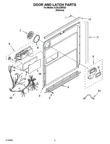 03 - Door And Latch Parts parts for Kitchenaid Dishwasher KUDL02IRBS3 from AppliancePartsPros.com