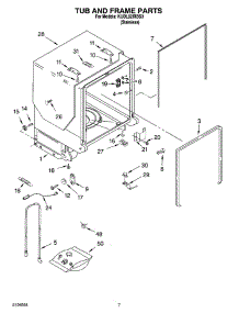 07 - Tub And Frame Parts parts for Kitchenaid Dishwasher KUDL02IRBS3 from AppliancePartsPros.com