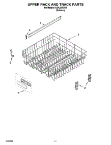 09 - Upper Rack And Track Parts parts for Kitchenaid Dishwasher KUDL02IRBS3 from AppliancePartsPros.com